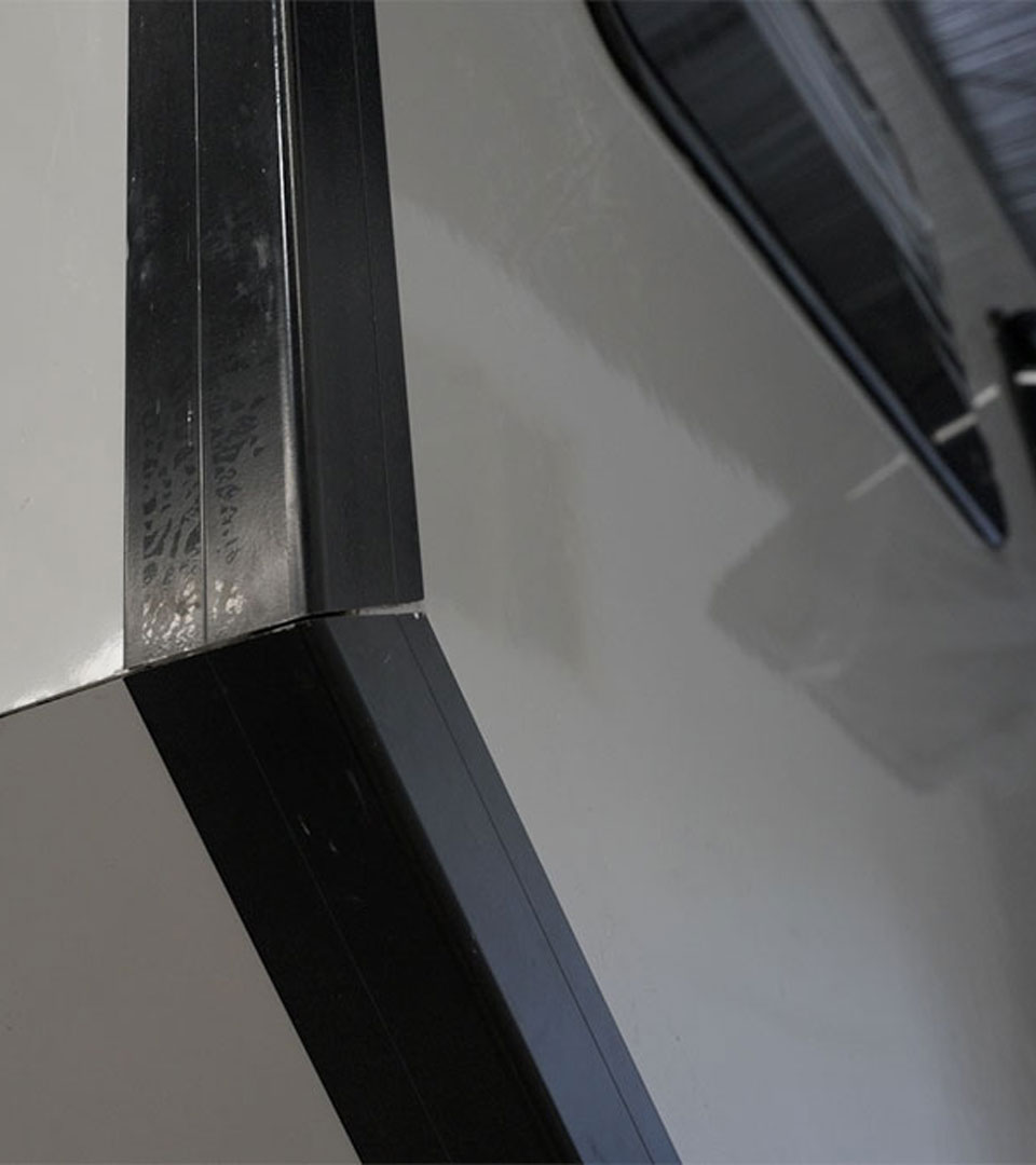 Composite wall panels for caravans